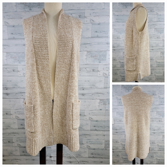 Loft Long Line Chic Sleeveless Cardigan Size XS/S - Picture 8 of 8